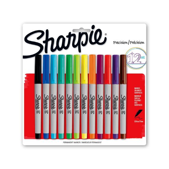 Εικόνα της Sharpie Ultra Fine Point 0.3 mm - 12 Χρώματα