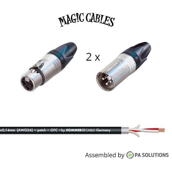 Εικόνα της Magic Cables Audio 1XLR3p F - 2XLR3p M 0,25m