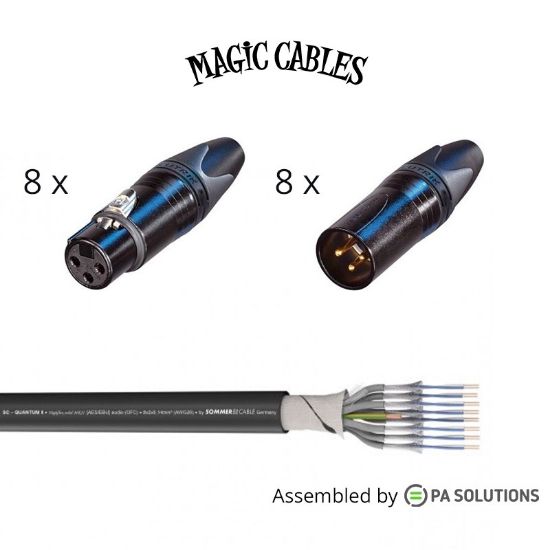 Picture of Magic Cables Audio Multi8 XLR3p F/M 5m