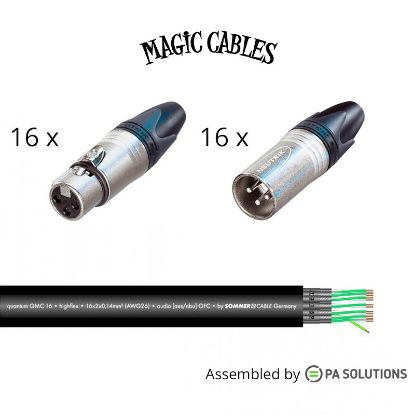 Picture of Magic Cables Audio Multi 16 - XLR3p F/M 30m