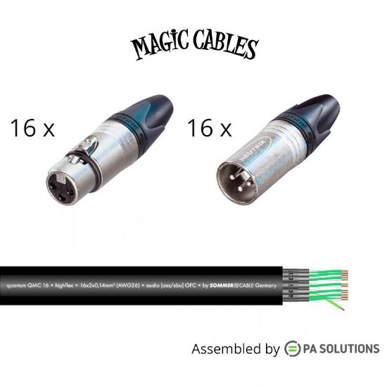 Εικόνα της Magic Cables Audio Multi 16 - XLR3p F/M 30m