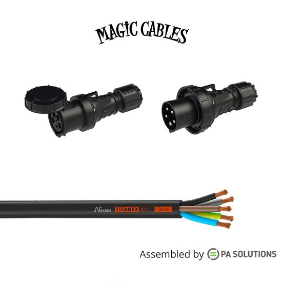 Εικόνα της Magic Cables Power - CEE Black 5x63A F/M 1m