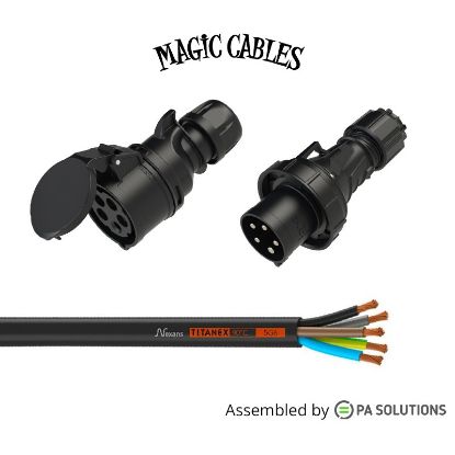 Εικόνα της Magic Cables Power - CEE Black 5x32A F - CEE Black 5x63A M 2m