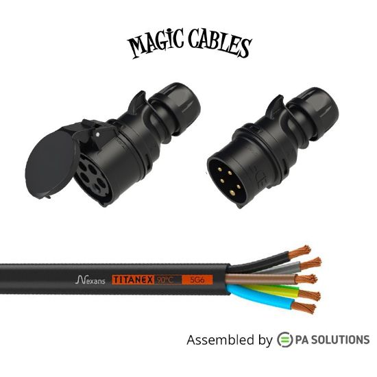Picture of Magic Cables Power - CEE Black 5x32A F/M 50m