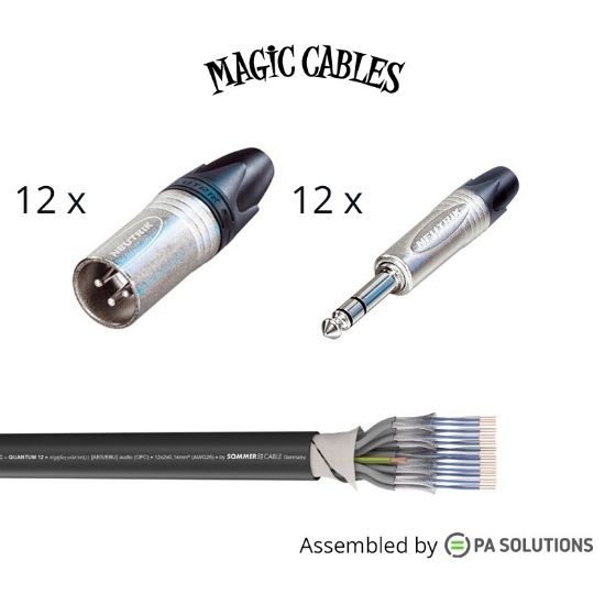 Εικόνα της Magic Cables Audio Multi 12 - 12JACK TRS F - 12XLR3p M 3m