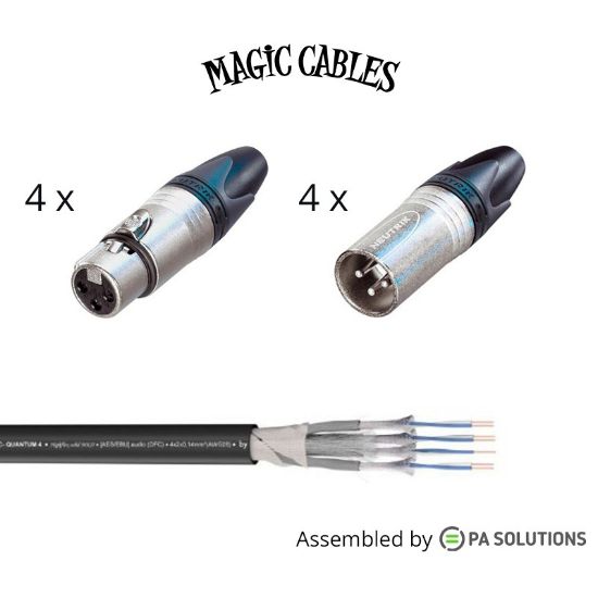 Εικόνα της Magic Cables Audio Multi 4 - XLR3p F/M 5m