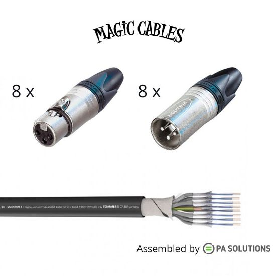 Picture of Magic Cables Audio Multi 8 - XLR3p F/M 45m