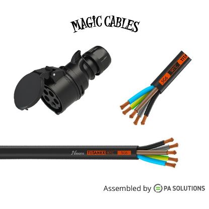 Picture of Magic Cables Power - CEE Black 5x32A F - Free End 2m
