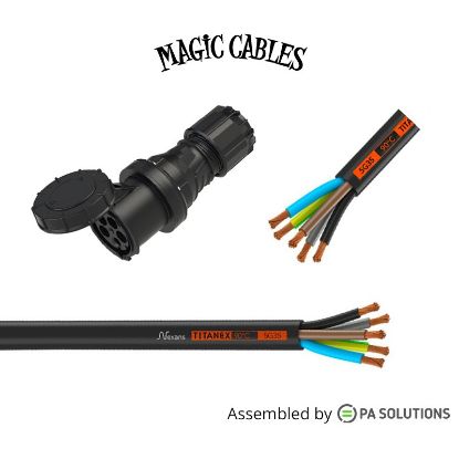 Picture of Magic Cables Power - CEE Black 5x125A F - Free End 2m