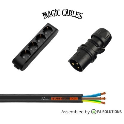 Picture of Magic Cables Power - CEE Black 3x16A M - 4way Outlet 1,5m