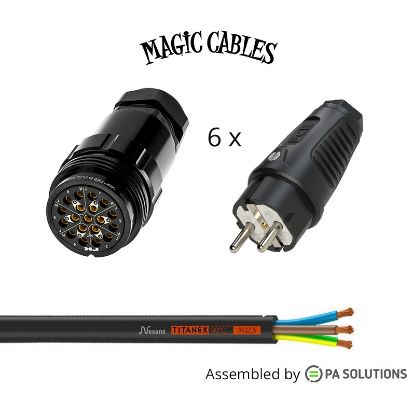 Εικόνα της Magic Cables Spider - Socapex F - Schuko M 1m