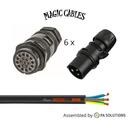 Picture of Magic Cables Spider - Socapex F - CEE Black 3x16A M 1m